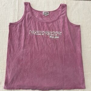 Vintage 90s Ron Jon Surf Shop Large Tank Top One of a Kind‎ Pink Sleeveless